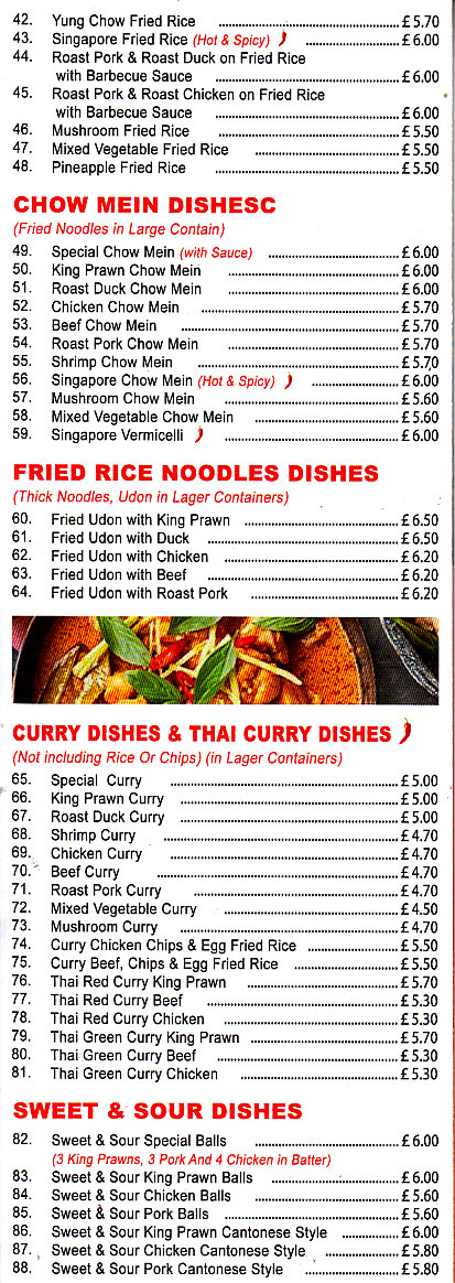 Peking Aroma Shrewsbury menu