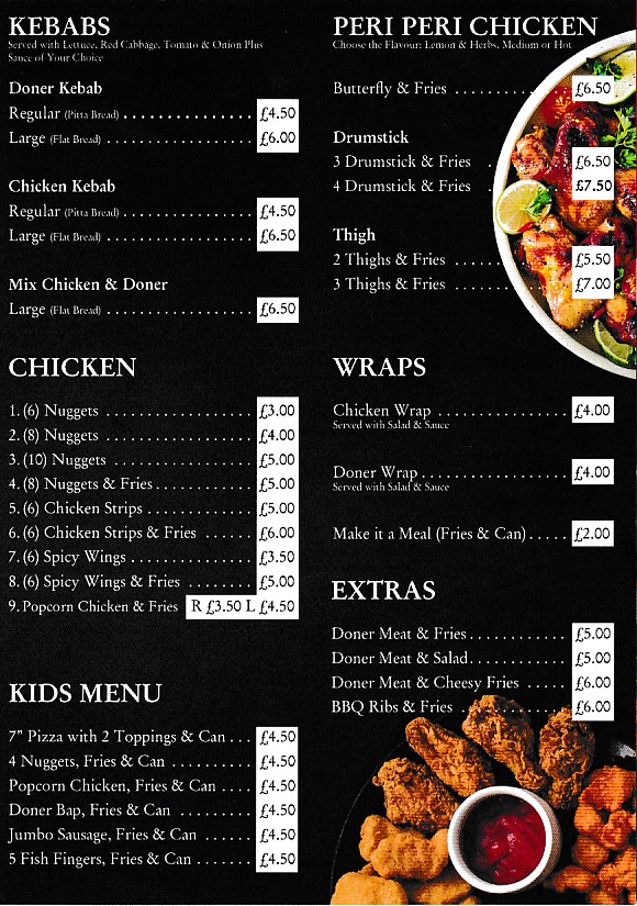 Pizza Bella Menu in Oswestry