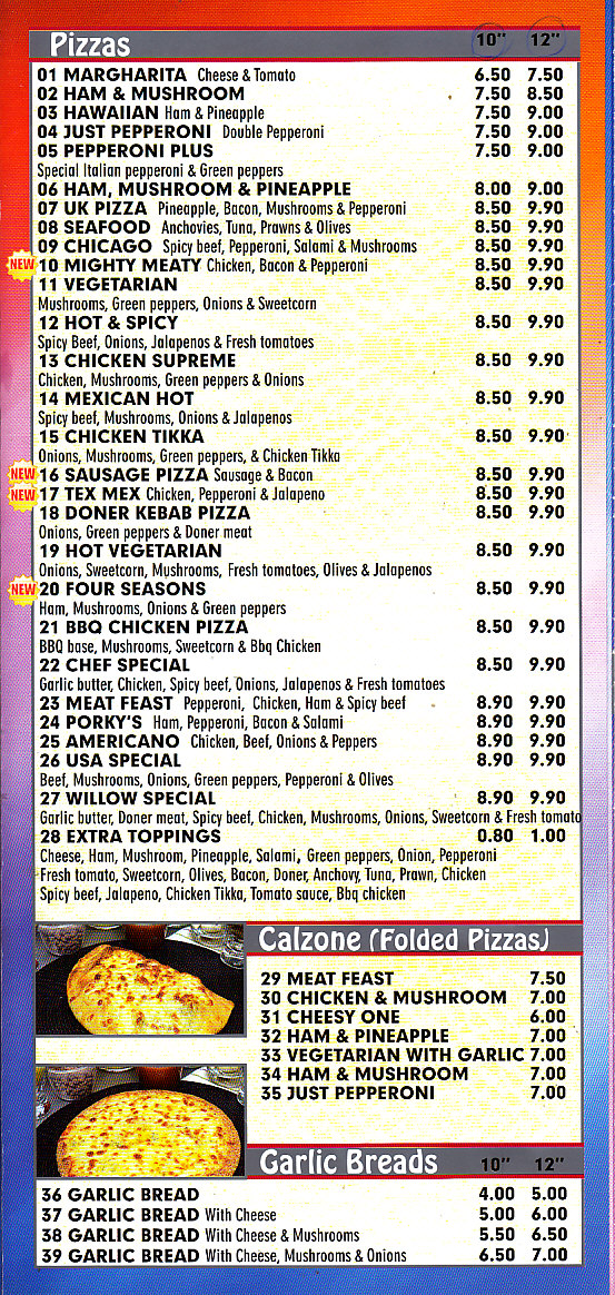USA Fried Chicken Menu in Oswestry