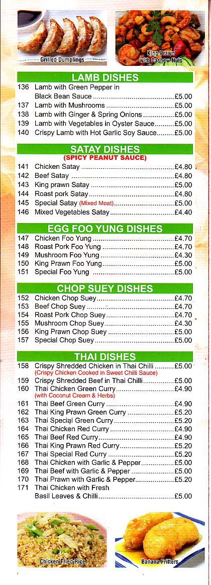 Canton Wok menu in Newtown SY16